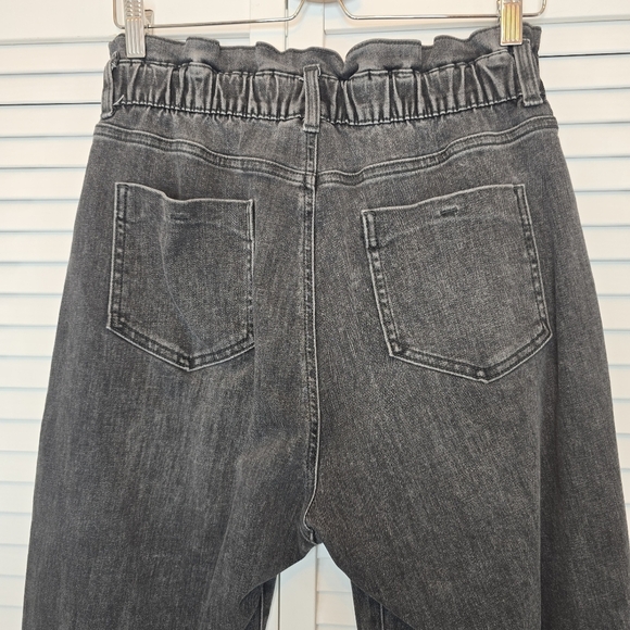 GAP Women Black Paperbag‎ High Rise Tapered Jeans Sz Medium Minimalist Old Money - Picture 5 of 12